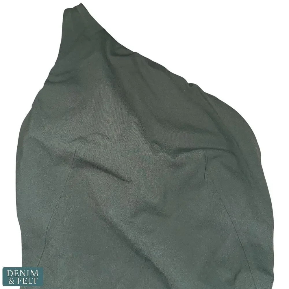 Lululemon Lab Asymmetrical One-Shoulder Bodysuit‎ Full-On Luxtreme Green Sz 6